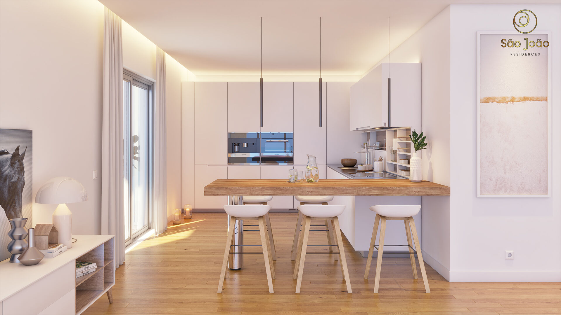 Apartamento Novo T3 duplex em  S. João do Estoril, inserido num condomínio fechado com estacionamento privativo e varanda