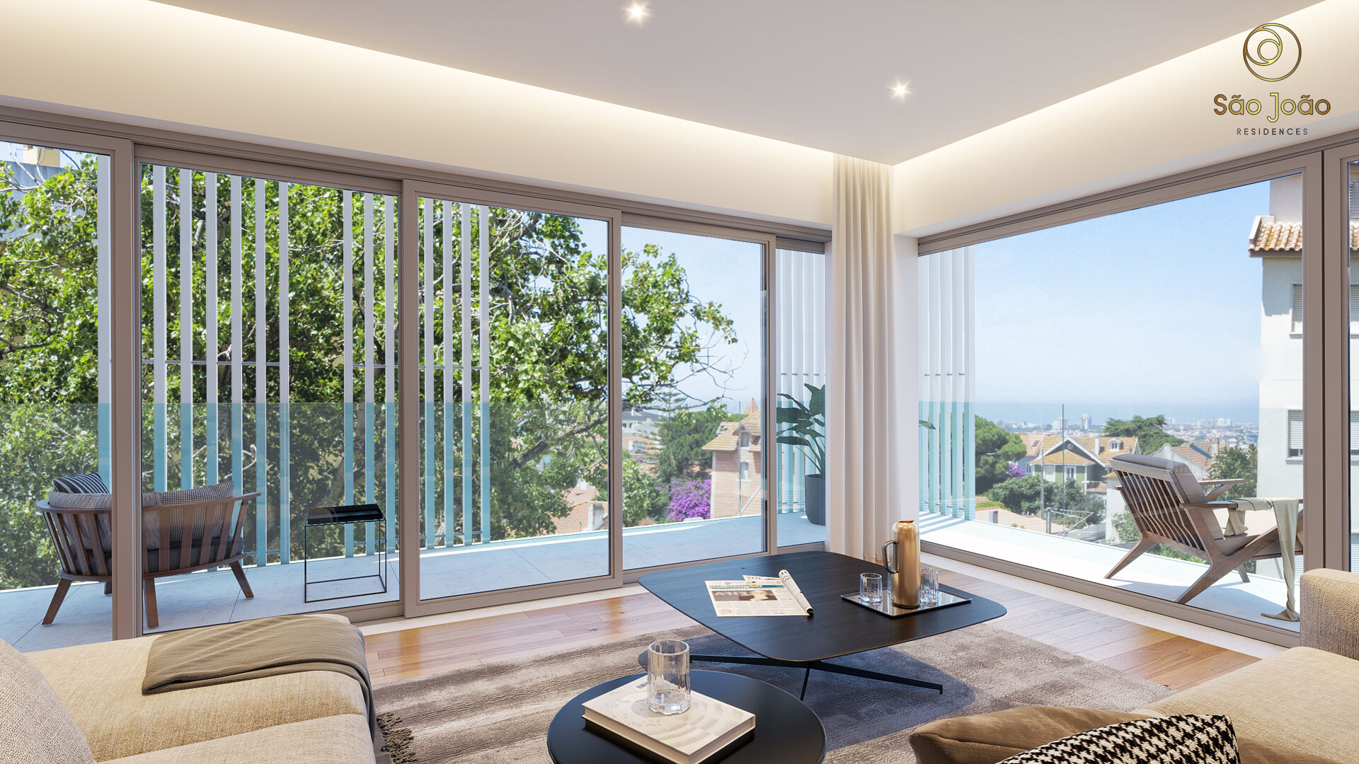 Apartamento T3 duplex construção Nova, com vista Mar varanda e estacionamento privativo.